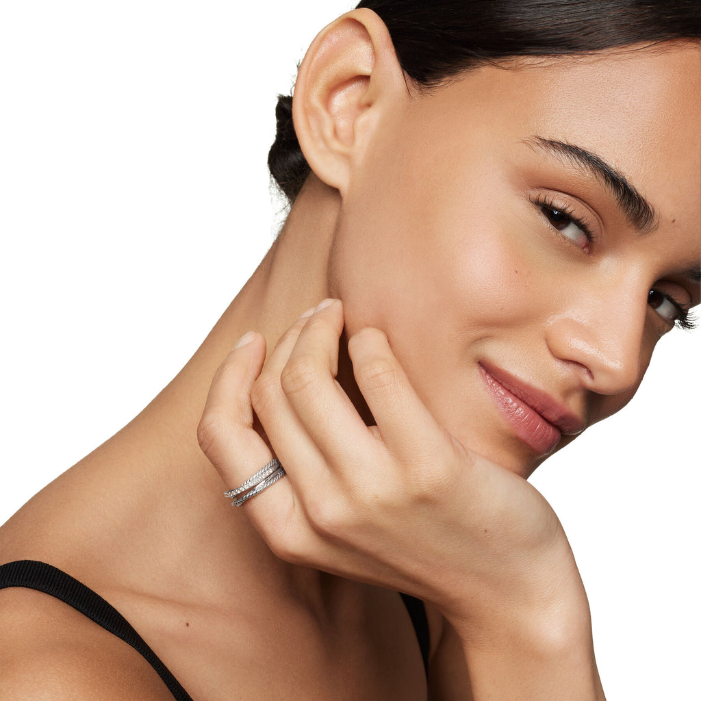 David Yurman Sterling Silver Small Crossover Ring