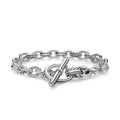David Yurman Sterling Silver Mercer Single Row Toggle Bracelet with Diamonds