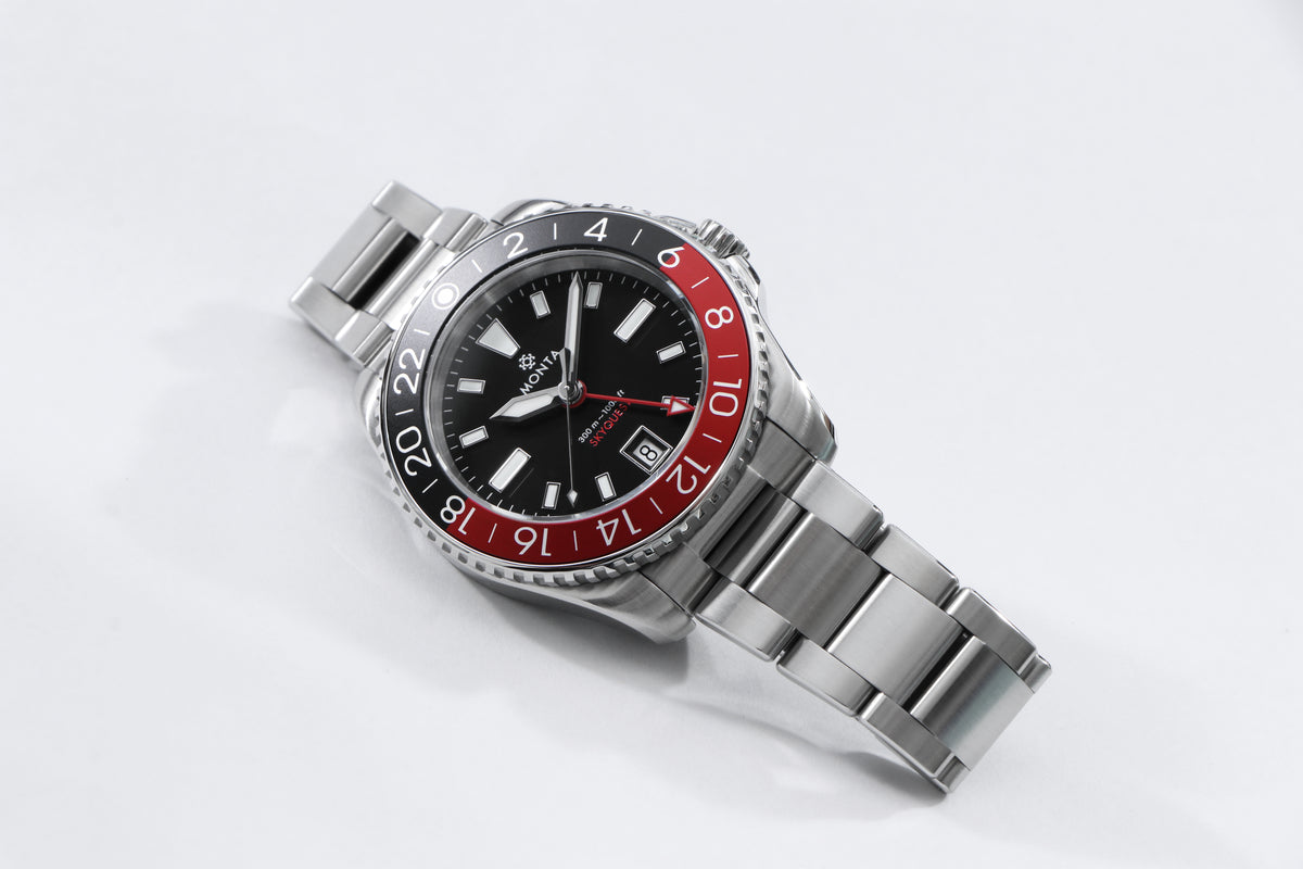MONTA Skyquest Black and Red Swiss Watch
