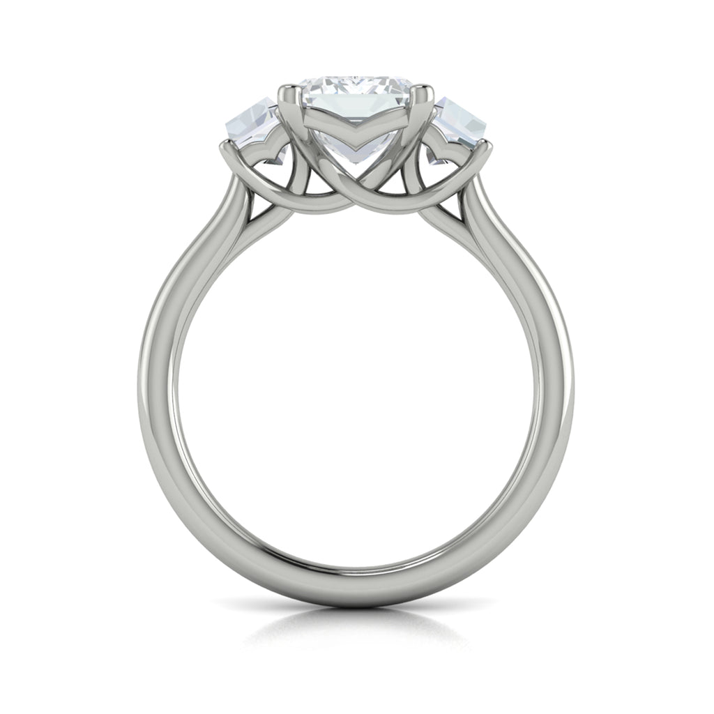Vlora White Gold Diamond Side Stone Engagement Ring Mounting