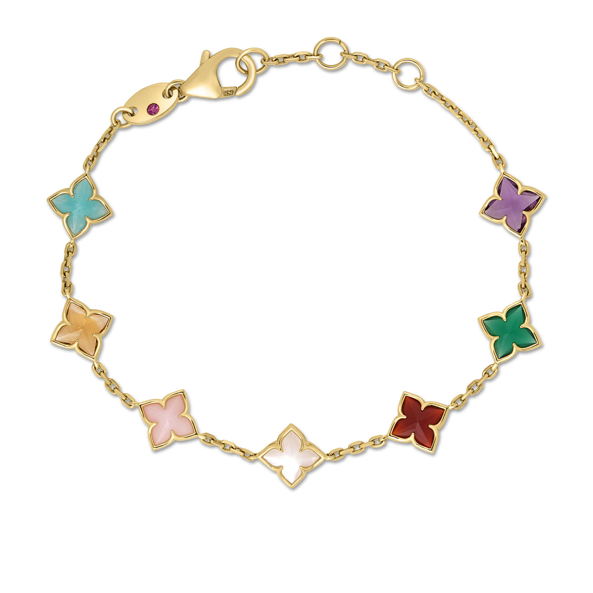 Roberto Coin Yellow Gold Venetian Princess Carnival Station Bracelet