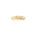 Yellow Gold East West Oval Diamond Band