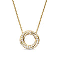 David Yurman Yellow Gold Petite Pave Crossover Necklace with Diamonds