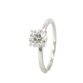 Platinum Forevermark Micaela's Delicate Hidden Diamond and Round Center Diamond Engagement Ring