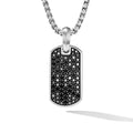 David Yurman Sterling Silver Chevron Tag Enhancer with Black Diamonds