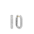 David Yurman Sterling Silver Madison Smooth Diamond Hoop Earrings