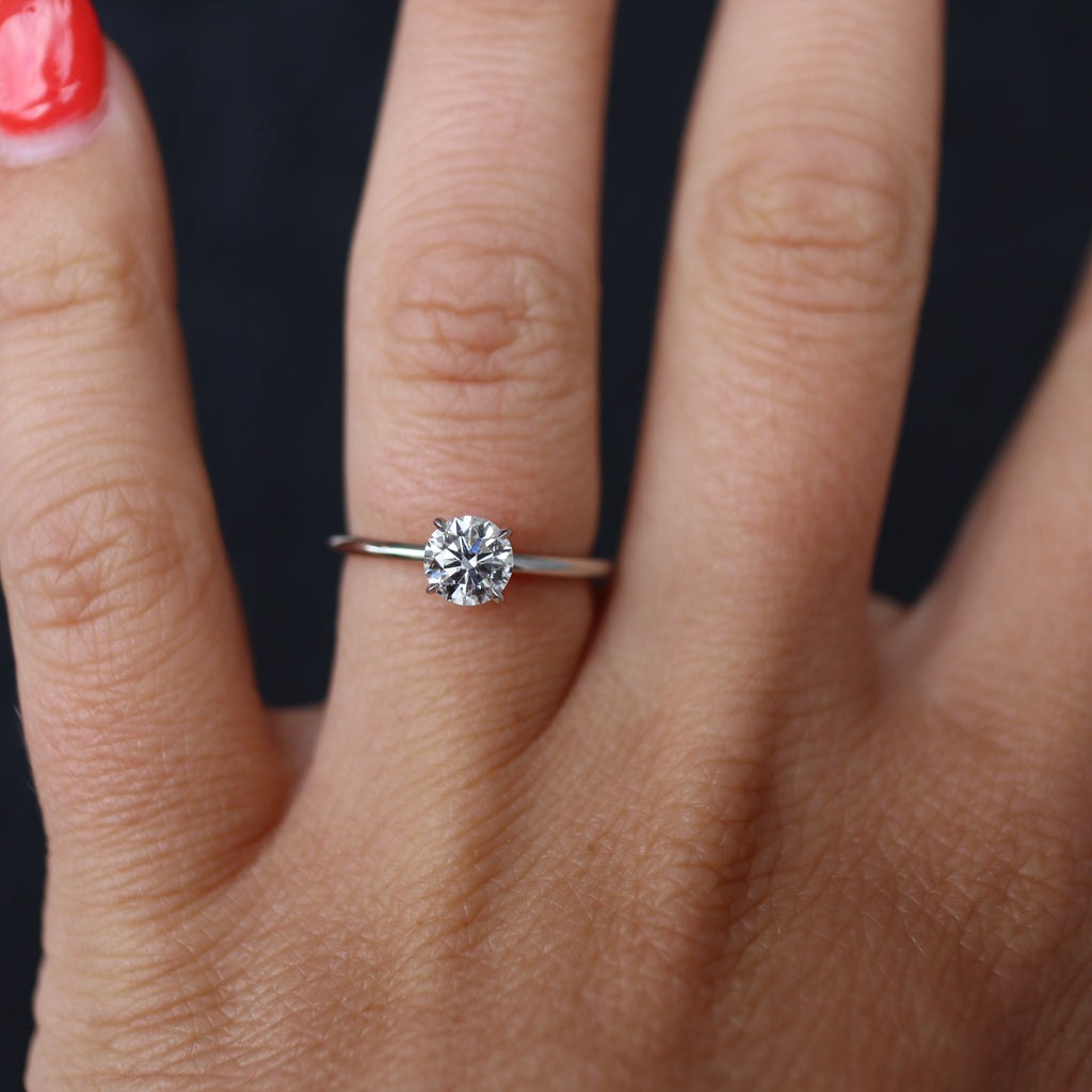 Forevermark Platinum Delicate Icon Solitaire Diamond Engagement Ring
