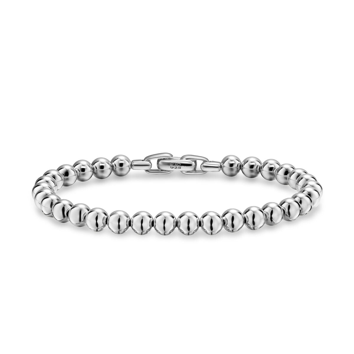 David Yurman Sterling Silver Metal Spiritual Bead Bracelet