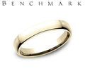 Benchmark Yellow Gold Euro Comfort Fit Wedding Band