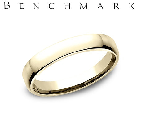 Benchmark Yellow Gold Euro Comfort Fit Wedding Band