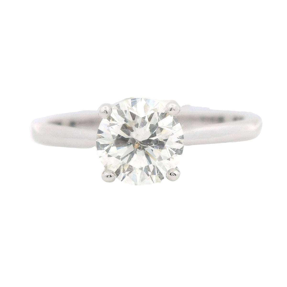 White Gold Solitaire Round Diamond Engagement Ring