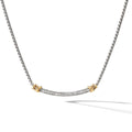 David Yurman Sterling Silver and Yellow Gold Helena Wrap Diamond Station Necklace