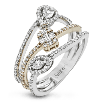 Fashion Ring in 18k Gold with Diamonds - Simon G. Jewelry