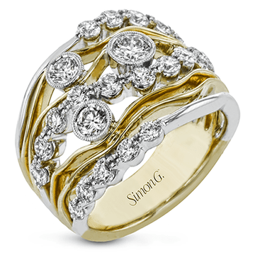 Fashion Ring In 18k Gold With Diamonds - Simon G. Jewelry