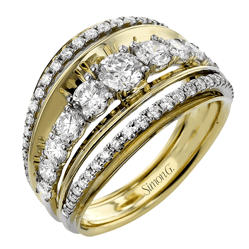 Fashion Ring In 18k Gold With Diamonds - Simon G. Jewelry