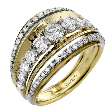 Fashion Ring In 18k Gold With Diamonds - Simon G. Jewelry