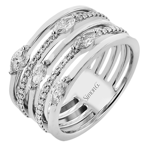 Fashion Ring In 18k Gold With Diamonds - Simon G. Jewelry