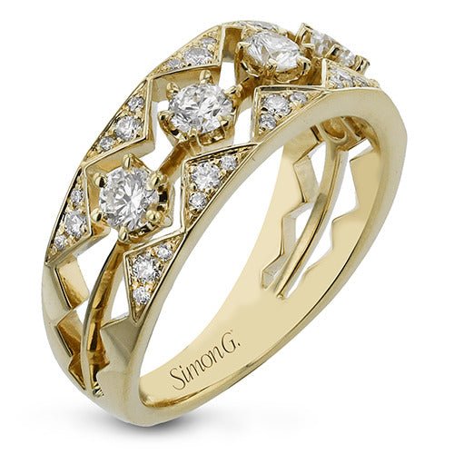 Fashion Ring in 18k Gold with Diamonds - Simon G. Jewelry