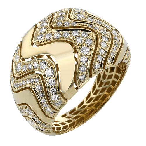 Fashion Ring In 18k Gold With Diamonds - Simon G. Jewelry