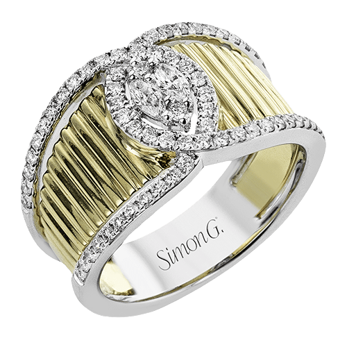 Fashion Ring in 18k Gold with Diamonds - Simon G. Jewelry