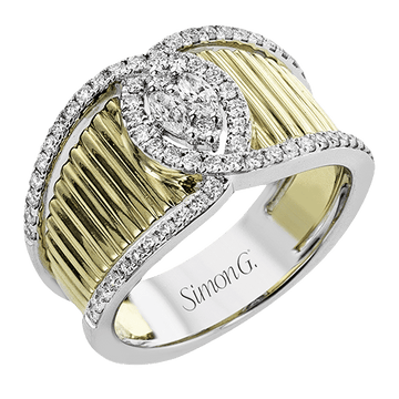 Fashion Ring in 18k Gold with Diamonds - Simon G. Jewelry