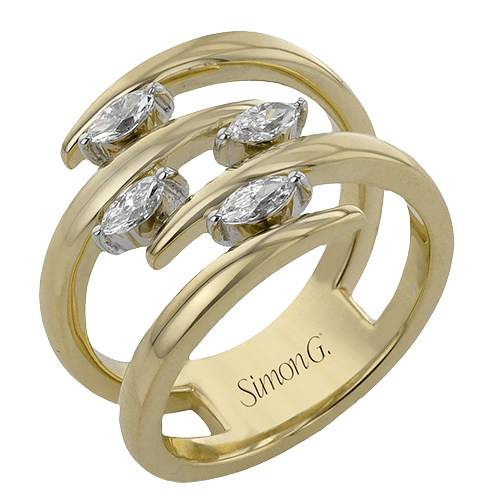 Fashion Ring In 18k Gold With Diamonds - Simon G. Jewelry