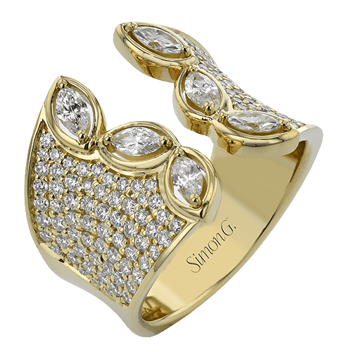 Fashion Ring In 18k Gold With Diamonds - Simon G. Jewelry