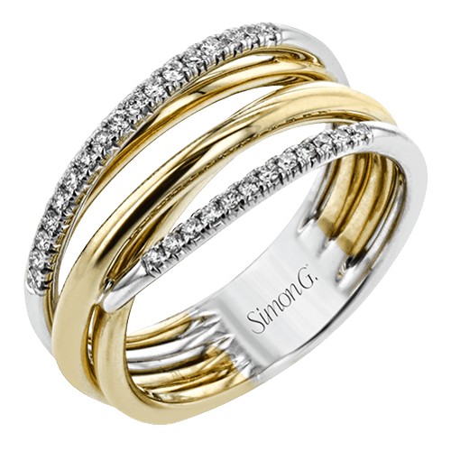 Fashion Ring in 18k Gold with Diamonds - Simon G. Jewelry