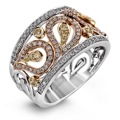 Fashion Ring in 18k Gold with Diamonds - Simon G. Jewelry