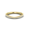 Vlora Yellow Gold Slight Contour Diamond Wedding Band