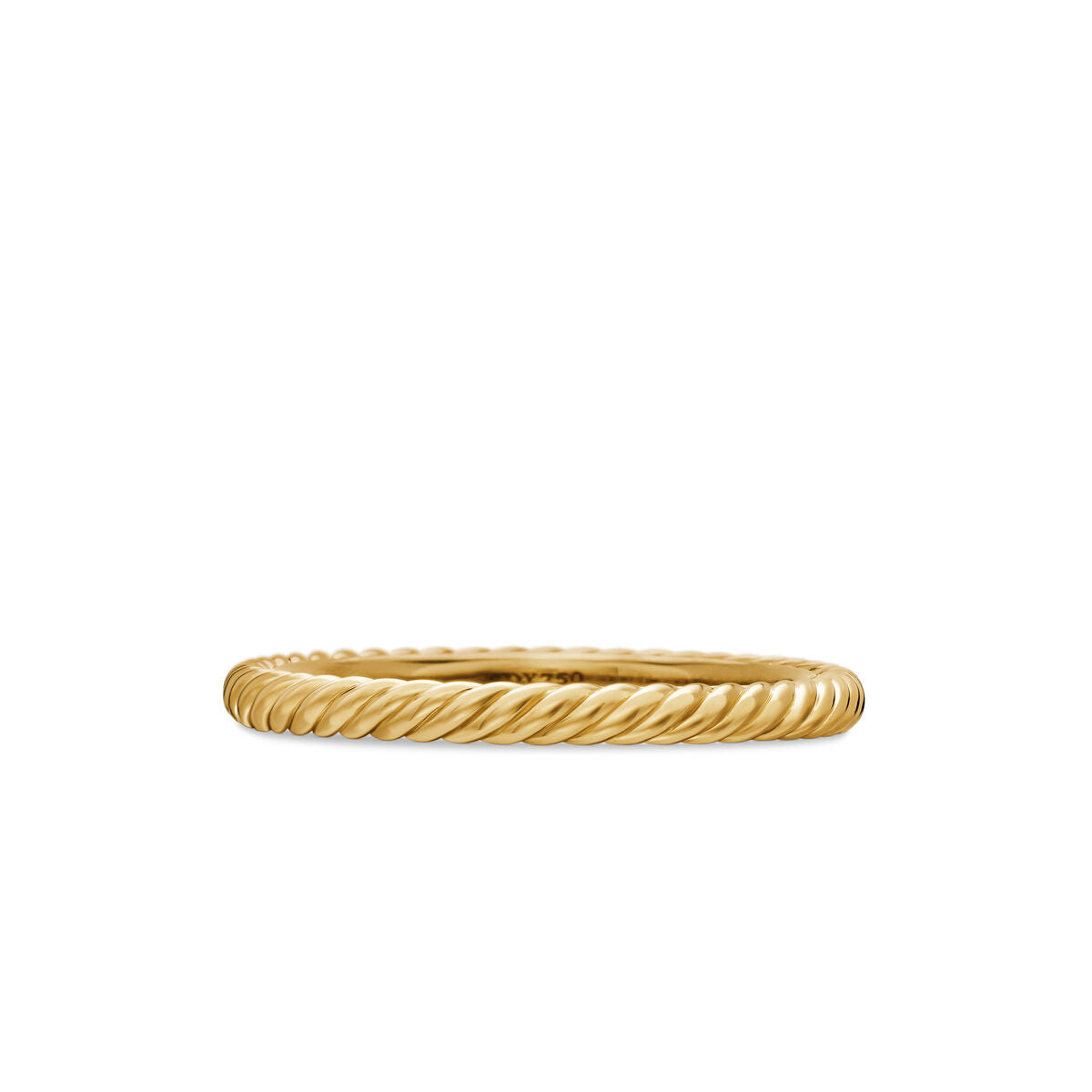 David Yurman Yellow Gold 2 mm Cabled Stackable Band