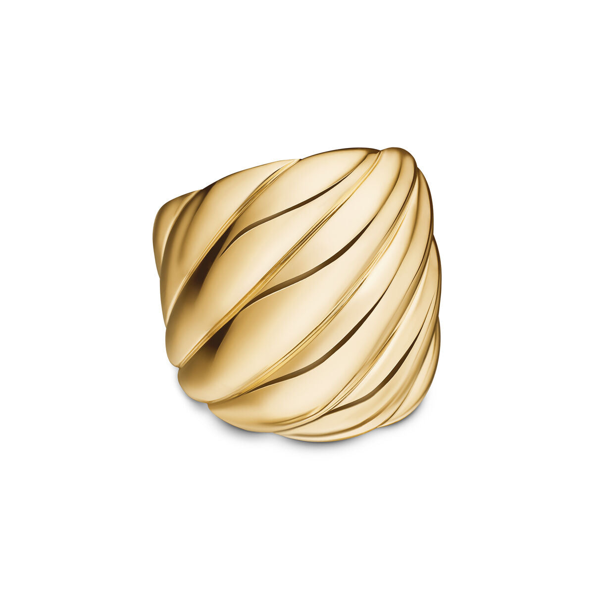 David Yurman Yellow Gold Sculpted Cable Ring