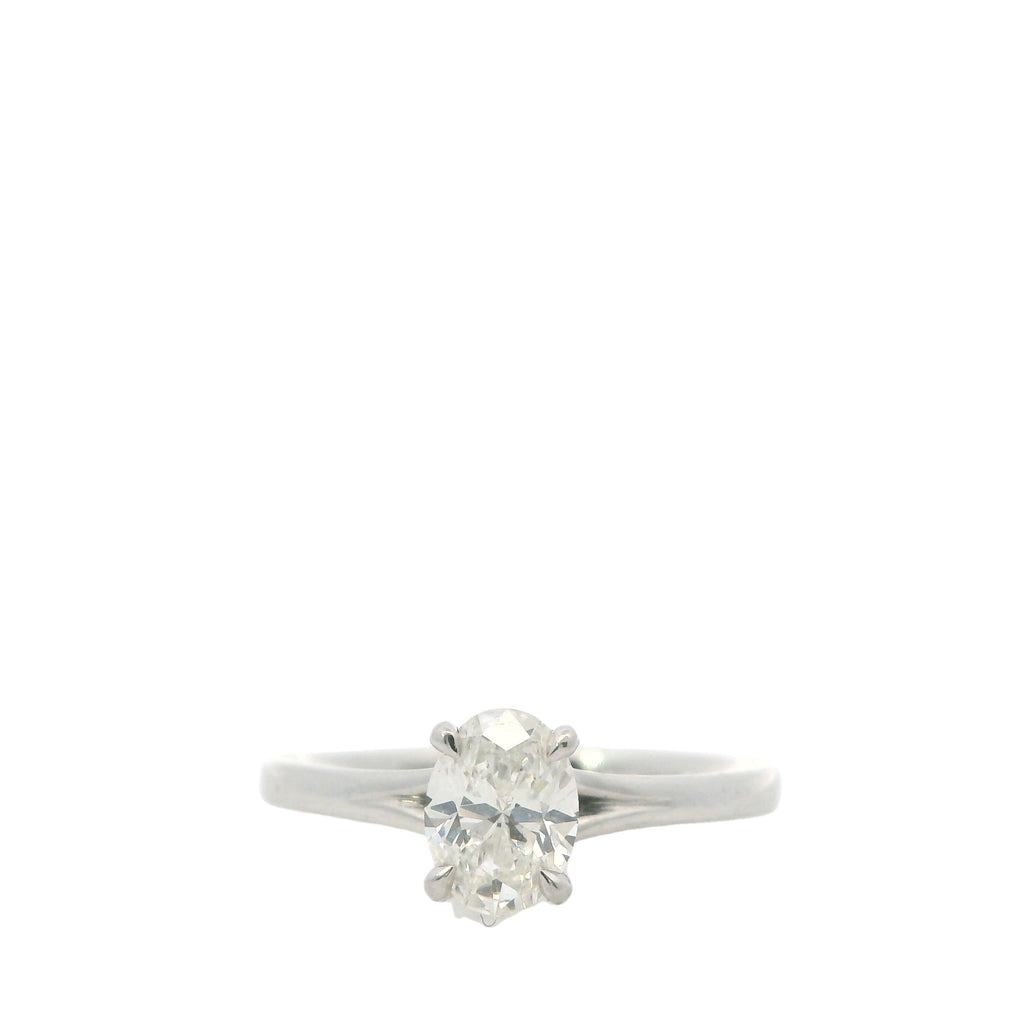 Forevermark Platinum Icon Split Shank Cathedral Solitaire Diamond Engagement Ring