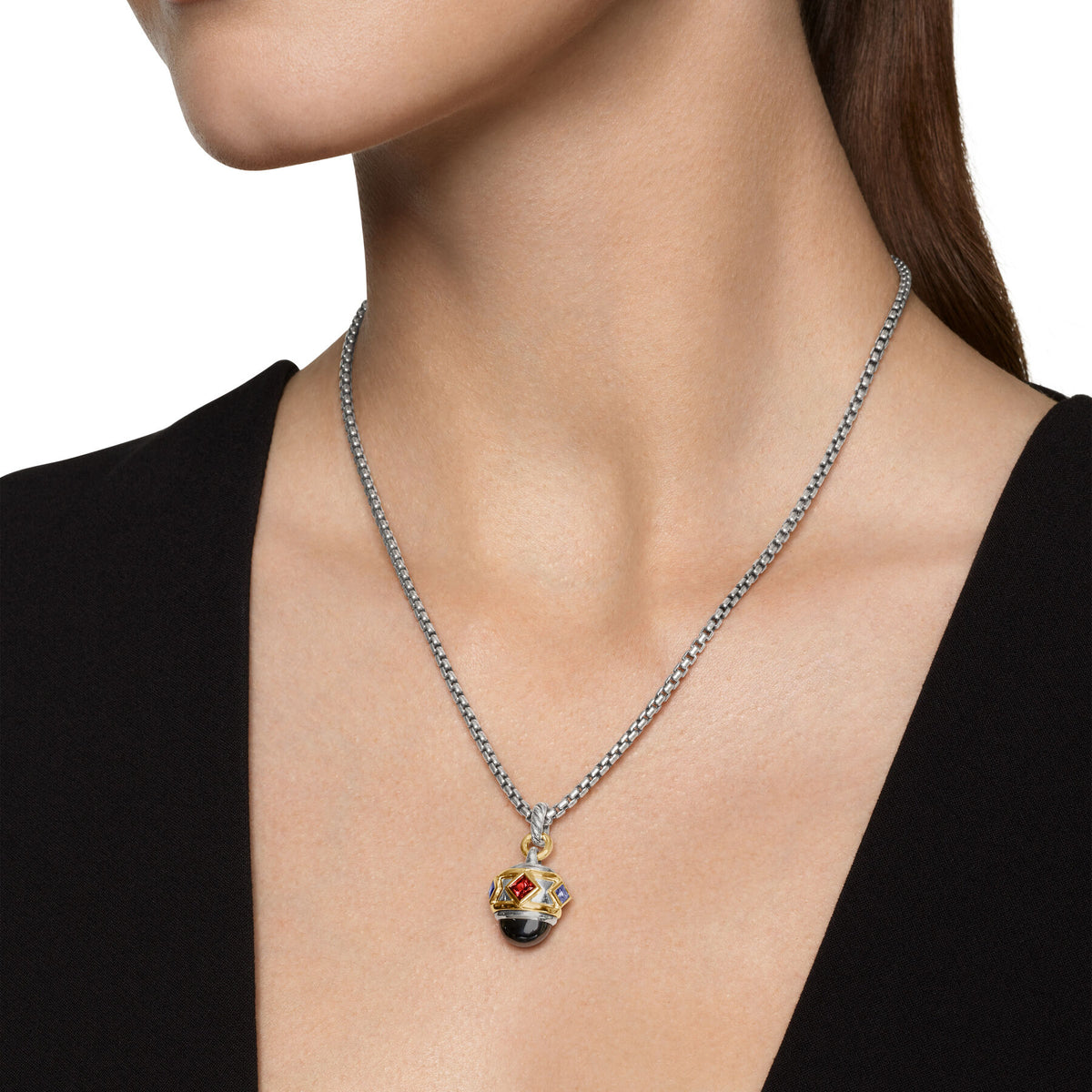 David Yurman Silver and Yellow Gold Renaissance Charm Enhancer