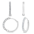 White Gold Petite Diamond Huggie Earrings