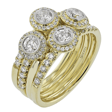 Four - Stone Halo Fashion Ring In 18k Gold With Diamonds - Simon G. Jewelry