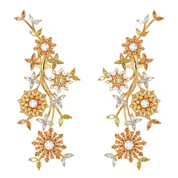 Garden Drop Earrings in 18k Gold with Diamonds & Sapphires - Simon G. Jewelry