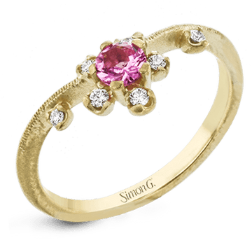 Garden Gemstone Ring in 18k Gold with Diamonds - Simon G. Jewelry