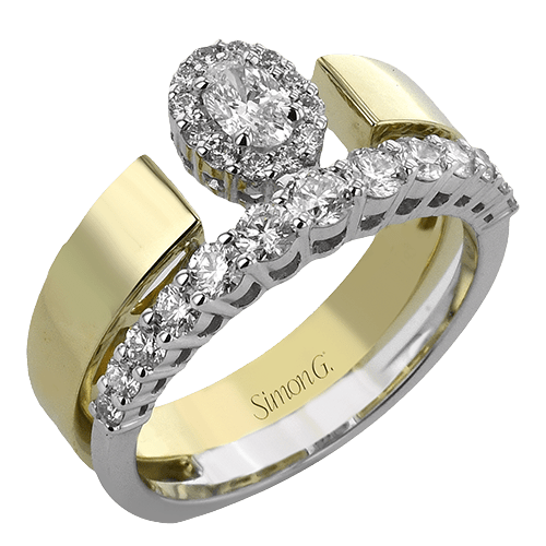 Halo Fashion Ring In 18k Gold With Diamonds - Simon G. Jewelry