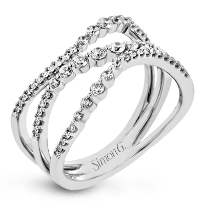 Harmonie Fashion Ring In 18k Gold With Diamonds - Simon G. Jewelry