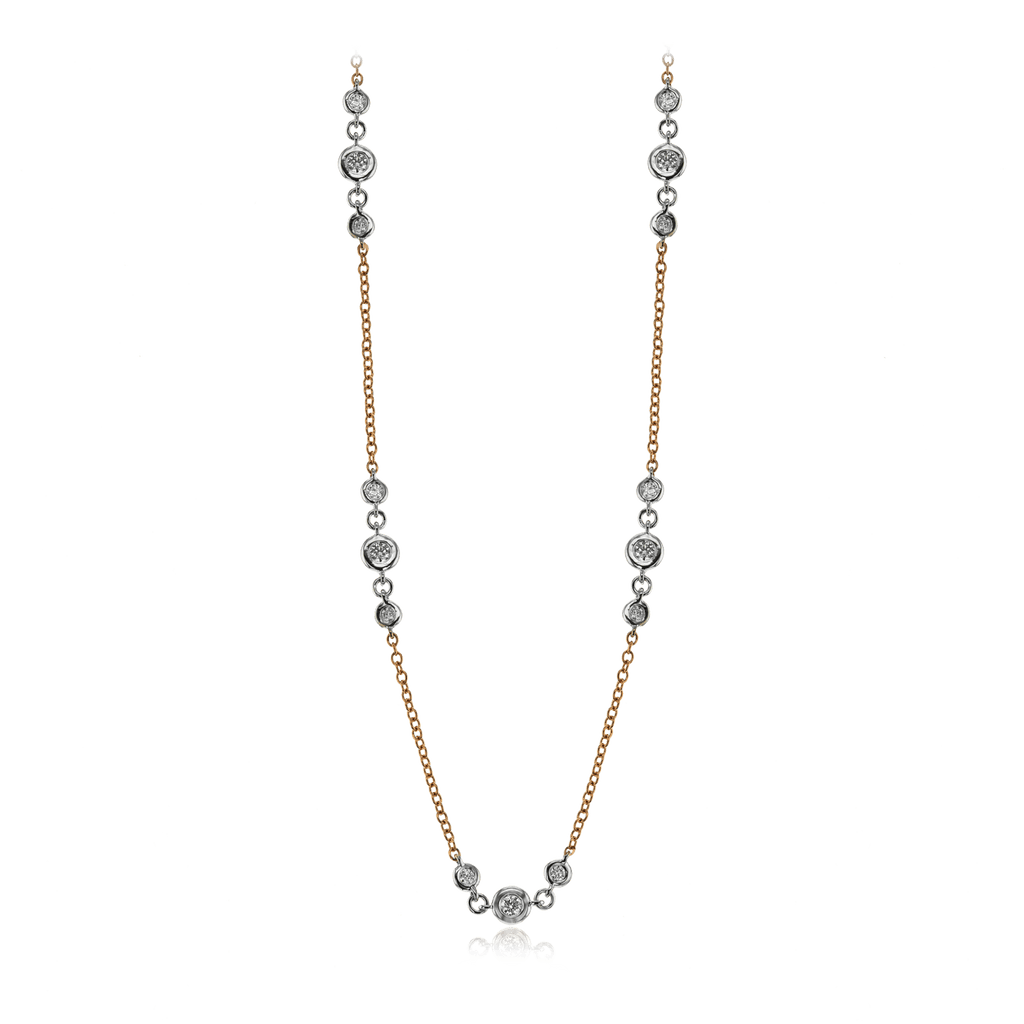 Harmonie Necklace in 18k Gold with Diamonds - Simon G. Jewelry