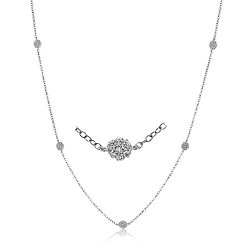 Harmonie Necklace in 18k Gold with Diamonds - Simon G. Jewelry