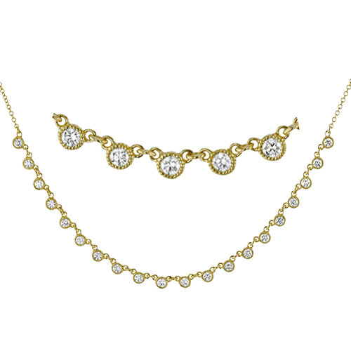 Harmonie Necklace in 18k Gold with Diamonds - Simon G. Jewelry