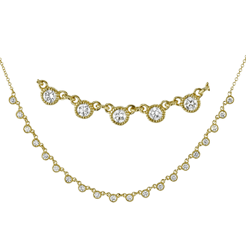 Harmonie Necklace in 18k Gold with Diamonds - Simon G. Jewelry