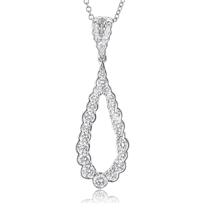 Harmonie Pendant Necklace in 18k Gold with Diamonds - Simon G. Jewelry