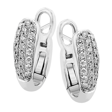 Hoop Earrings in 18k Gold with Diamonds - Simon G. Jewelry