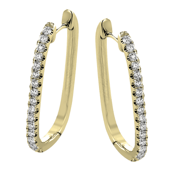 Hoop Earrings in 18k Gold with Diamonds - Simon G. Jewelry