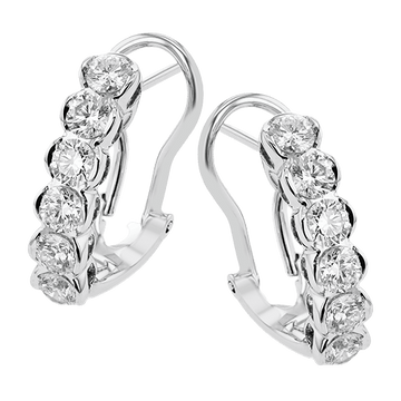 Hoop Earrings in 18k Gold with Diamonds - Simon G. Jewelry