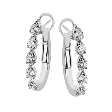 Hoop Earrings in 18k Gold with Diamonds - Simon G. Jewelry