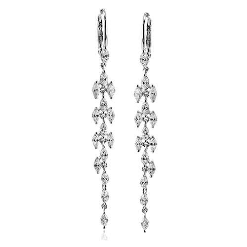 Ice Drop Earrings in 18k Gold with Diamonds - Simon G. Jewelry